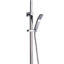 Carregar imagem no visualizador da galeria, Coluna de chuveiro termostática quadrada ESTE com chuveiro de 20x20 e chuveiro de mão