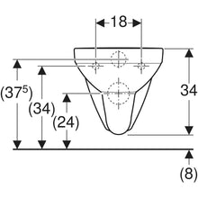 Carica l'immagine nel visualizzatore di Gallery, Coppia sanitári Vaso e bidet sospeso a cacciata Geberit Selnova Square, Rimfree Sezioni: