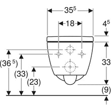 Carica l'immagine nel visualizzatore di Gallery, Coppia sanitari Set vaso e bidet sospeso a cacciata Geberit iCon, fissaggio nascosto, Rimfree, con sedile del vaso