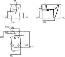 Carregar imagem no visualizador da galeria, Par de louças sanitárias Ideal Standard | CONNECT FREEDOM | E828401 Sanita de chão + 6 lavatórios com encosto para a parede, completo com assento