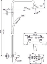 Carregar imagem no visualizador da galeria, IDEAL STANDARD. CHUVEIRO | CERATHERM T25 | Coluna para banheira/chuveiro com termostato externo
