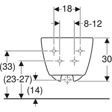 Carica l'immagine nel visualizzatore di Gallery, Coppia sanitari Set vaso e bidet sospeso a cacciata Geberit iCon, fissaggio nascosto, Rimfree, con sedile del vaso