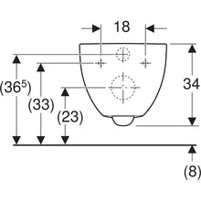 Carregar imagem no visualizador da galeria, Sanita e bidé suspensos Geberit iCon Square, fixação oculta, Rimfree
