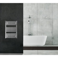 Carica l'immagine nel visualizzatore di Gallery, Radiatore Termoarredo Scaldasalviette 80x55 Cromato Interasse 50 Cm