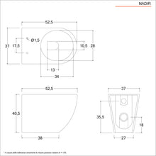 Carregar imagem no visualizador da galeria, Louças sanitárias de cerâmica embutidas na parede, economizadoras de água e com assento SoftClose