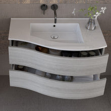 Carica l'immagine nel visualizzatore di Gallery, Mobile Bagno Sospeso 90cm Legno Eucalipto Grigio Mood-762v