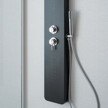 Carregar imagem no visualizador da galeria, Painel de duche de hidromassagem preto com cascata BOLZANO