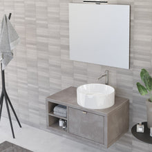 Carica l'immagine nel visualizzatore di Gallery, Mobile Bagno Sospeso 80cm Rovere Farnia Con Specchio DOMINO