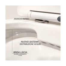 Carica l'immagine nel visualizzatore di Gallery, Coppia Sanitari Sospesi Senza Brida WC BIDET Ceramica | Oceano