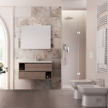 Carica l'immagine nel visualizzatore di Gallery, Mobile Sospeso 90cm Colore Legno Olmo, Lavabo Ceramico MOOD-755
