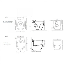 Carregar imagem no visualizador da galeria, Louças sanitárias de parede sem aro ICE com dreno deslocado