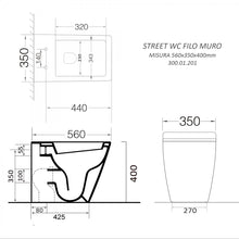 Carregar imagem no visualizador da galeria, Par de louças sanitárias quadradas de cerâmica com fixação na parede | Street