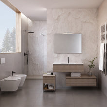 Carica l'immagine nel visualizzatore di Gallery, Mobile Bagno Sospeso 120 Rovere Trance Chiaro Con Lavabo DUO-754C