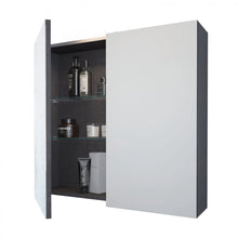 Carica l'immagine nel visualizzatore di Gallery, Mobile Bagno Sospeso 80cm Con Specchiera Finitura Olmo E Lava FACILE