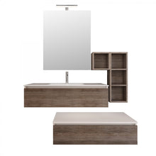 Carica l'immagine nel visualizzatore di Gallery, Mobile Bagno Sospeso Effetto Legno Rovere Scuro Duo 192P