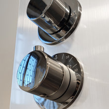 Carregar imagem no visualizador da galeria, Coluna de hidromassagem termostática branca escovada | Diamante-White