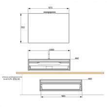 Carica l'immagine nel visualizzatore di Gallery, Mobile Bagno Sospeso 120 Rovere Trance Chiaro Con Lavabo DUO-754C