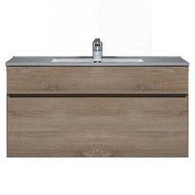 Carica l'immagine nel visualizzatore di Gallery, Mobile Bagno Sospeso Rovere Well Con Specchio Lampada Led. 80