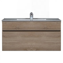 Carica l'immagine nel visualizzatore di Gallery, Mobile Bagno Sospeso Rovere Well Con Specchio Lampada Led 60