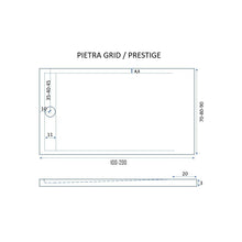 Carica l'immagine nel visualizzatore di Gallery, Piatto Doccia In Marmoresina Grigio Scuro Effetto Pietra Cemento PRESTIGE