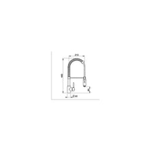 Carica l'immagine nel visualizzatore di Gallery, Rubinetto Miscelatore Da Cucina Con Molla Cromato Hyperflex Miscelatore per cucina cromato a molla di design. Made in Italy,