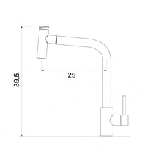 Carica l'immagine nel visualizzatore di Gallery, Rubinetto Miscelatore Da Cucina Cromato Metropolitan Miscelatore da cucina con doccetta estraibile doppio getto cromato. Metropolitan è un rubinetto Made in Italy