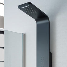 Carregar imagem no visualizador da galeria, Painel de duche de hidromassagem preto com cascata BOLZANO