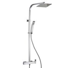 Carregar imagem no visualizador da galeria, Coluna de chuveiro com misturador de duas saídas, chuveiro de cabeça e chuveiros de mão