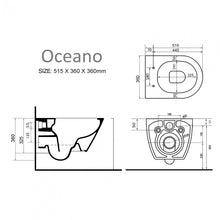 Carica l'immagine nel visualizzatore di Gallery, Coppia Sanitari Sospesi Senza Brida WC BIDET Ceramica | Oceano