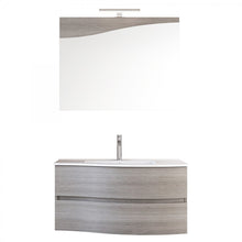 Carica l'immagine nel visualizzatore di Gallery, Mobile Bagno Sospeso 90cm Legno Eucalipto Grigio Mood-762v