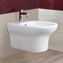 Carregar imagem no visualizador da galeria, Par de louças sanitárias brancas suspensas na parede da série Stream