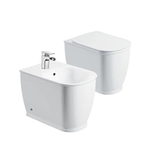 Carica l'immagine nel visualizzatore di Gallery, Coppia Sanitari Filo Parete Vaso E Bidet Liberty
