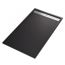 Carica l'immagine nel visualizzatore di Gallery, Piatto Doccia In Marmoresina NERO Effetto Pietra Cemento RELAX