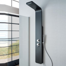 Carregar imagem no visualizador da galeria, Painel de duche de hidromassagem preto com cascata BOLZANO