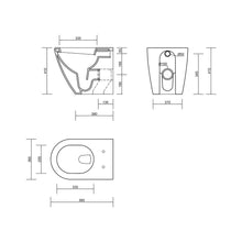 Carregar imagem no visualizador da galeria, Louças sanitárias de cerâmica embutidas na parede, vaso sanitário, bidê e assento Soft-Close