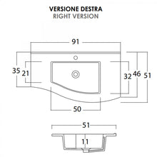 Carica l'immagine nel visualizzatore di Gallery, Mobile Bagno Sospeso 90cm Legno Eucalipto Grigio Mood-762v
