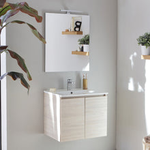 Carica l'immagine nel visualizzatore di Gallery, Mobile Bagno Sospeso Legno Chiaro Olmo Da 60cm ALBA