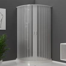 Carica l'immagine nel visualizzatore di Gallery, Box Doccia Curvo Curvo In Pvc Bianco