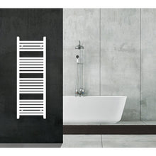 Carregar imagem no visualizador da galeria, Aquecedor de Toalhas Radiador 120x45 Branco Distância Central 40 cm