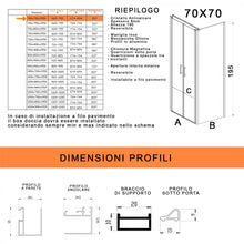 Carica l'immagine nel visualizzatore di Gallery, Box Doccia Due Lati Fissi Porta Saloon H195 6mm Anticalcare Dobla