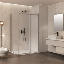 Carica l'immagine nel visualizzatore di Gallery, Box Doccia Due Lati Trasparente Anticalcare Porta Scorrevole H195 8mm EUCLIDE