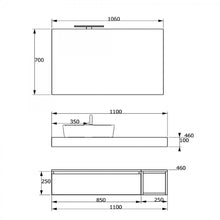 Carica l'immagine nel visualizzatore di Gallery, Composizione Bagno Sospesa Da 110cm Legno Rovere Duo-751
