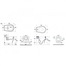 Carregar imagem no visualizador da galeria, Par de Louças Sanitárias de Parede Cor Branca Série Funf
