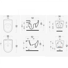 Carregar imagem no visualizador da galeria, Par de Louças Sanitárias de Parede, Cor Branca, Série Landra