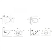 Carregar imagem no visualizador da galeria, Par de Louças Sanitárias de Parede, Cor Branca, Série Newram