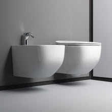 Carregar imagem no visualizador da galeria, Par de Louças Sanitárias de Parede, Cor Branca, Série Newram