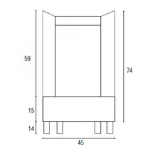 Carregar imagem no visualizador da galeria, Armário de lavanderia 50x45 branco fosco com coluna de ABS