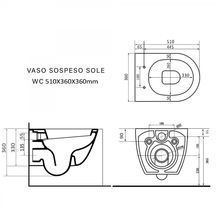 Carregar imagem no visualizador da galeria, Par de Louças Sanitárias de Cerâmica Sem Aro e Suspensas na Parede | Sole