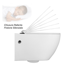 Carregar imagem no visualizador da galeria, Par de Louças Sanitárias de Cerâmica Sem Aro e Suspensas na Parede | Sole