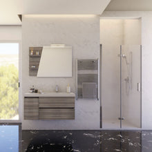 Carica l'immagine nel visualizzatore di Gallery, Mobile Bagno Sospeso 100cm Grigio Specchio Con Mensole MOOD-100